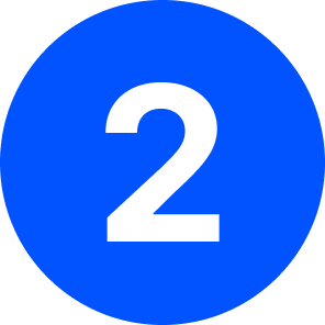 number 2 of the list placed on the blue round background