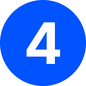 number 4 of the list placed on the blue round background