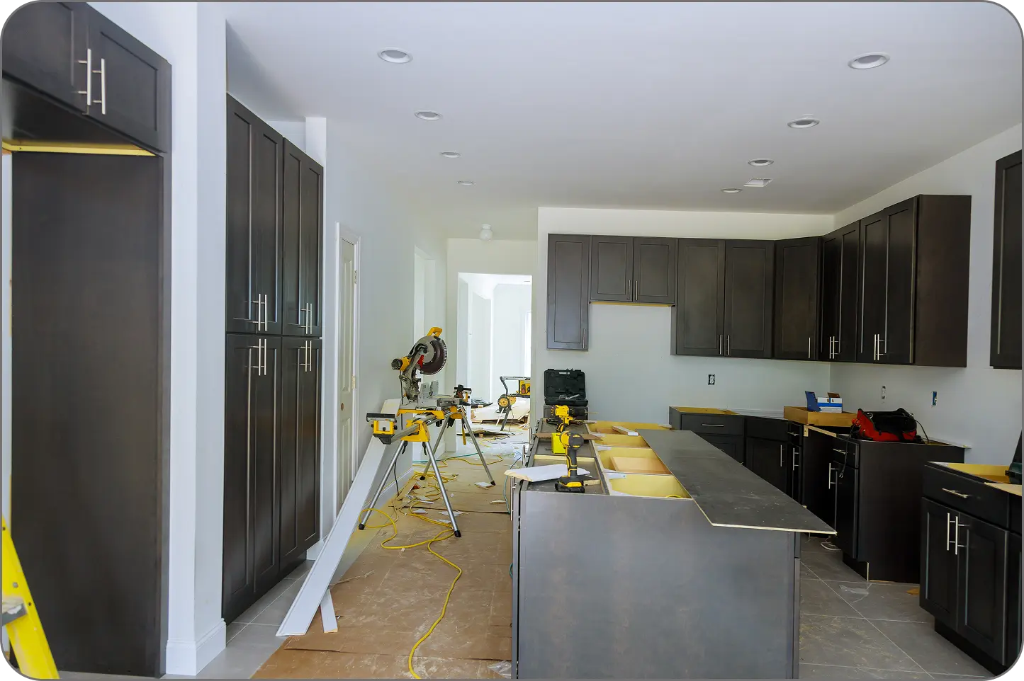 Big kitchen installtion and remodel project in progress