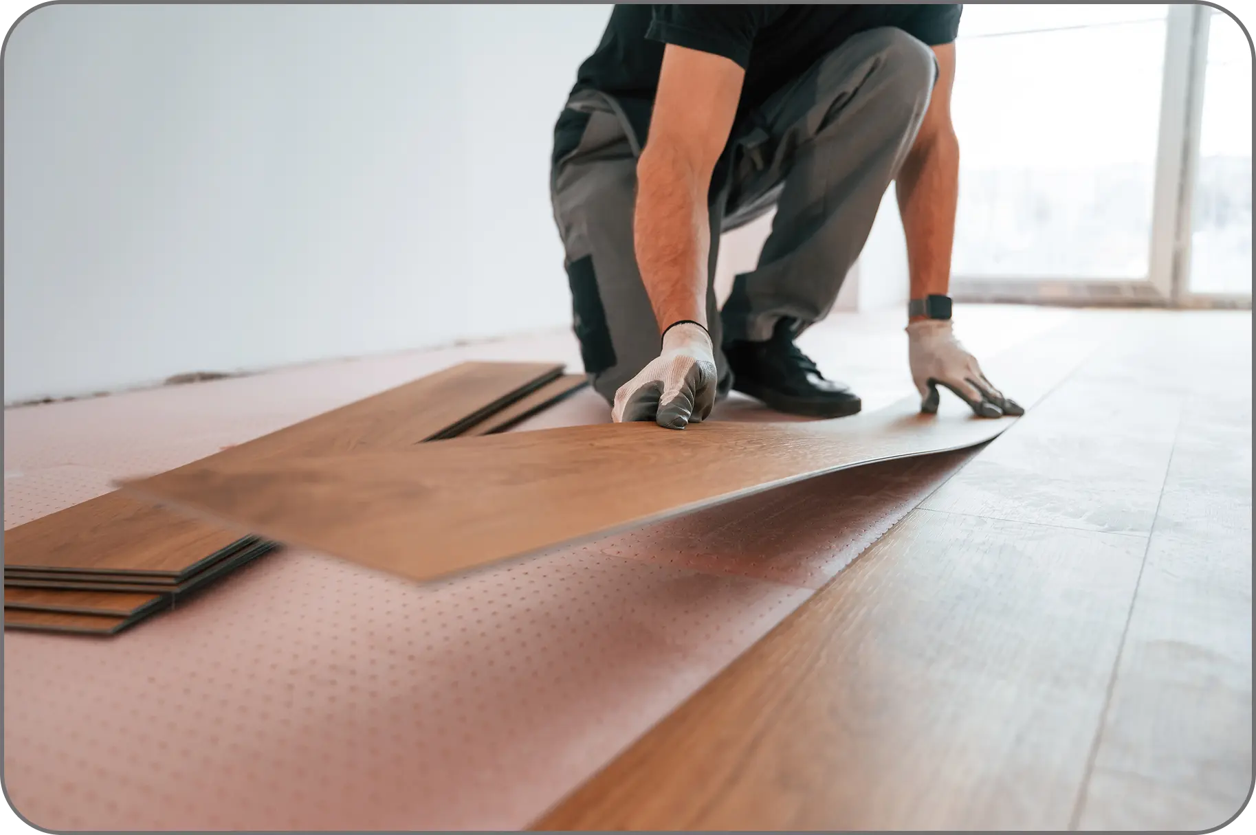 Vinyl flooring installation process