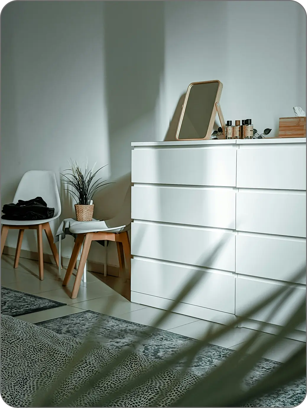 newly assembled ikea dresser