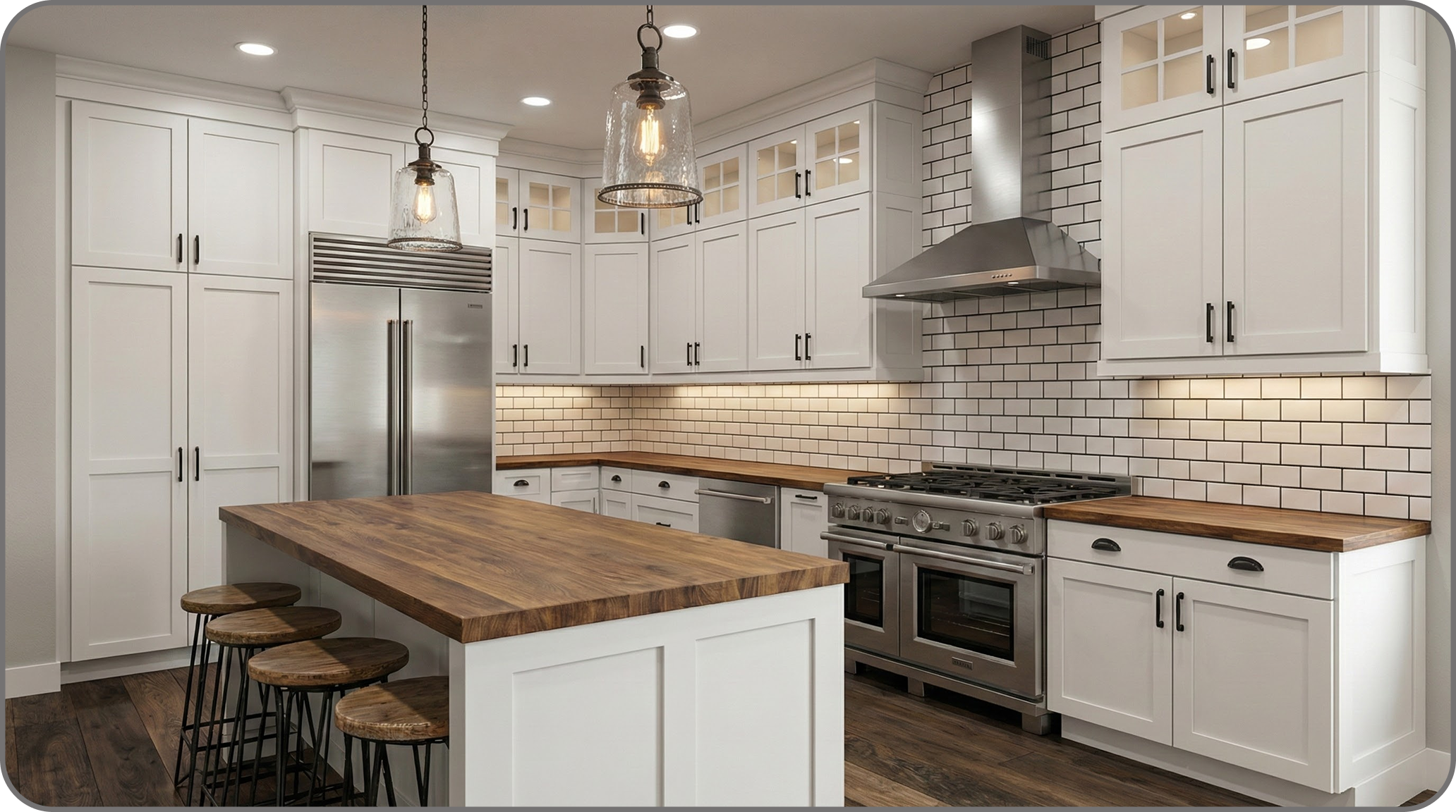 modern bright renovated kitchen